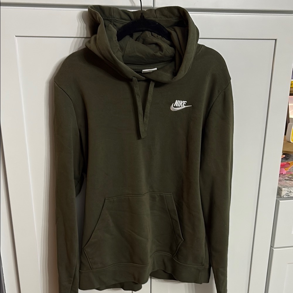 Nike Green Hoodie Sweatshirt with Drawstring